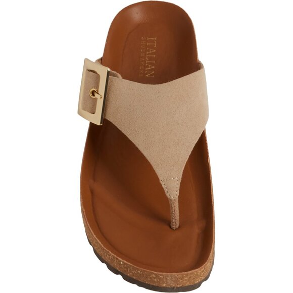 NEW ITALIAN SHOEMAKERS LEATHER COLLECTION Made in Italy Tinsley Buckle Sandals 2 - Picture 1 of 6